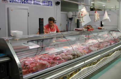 Butcher shops at Hellín municipal market