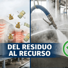 Sistema de recuperación de calor industrial en refrigeración para generar agua caliente gratuita y mejorar la eficiencia energética.