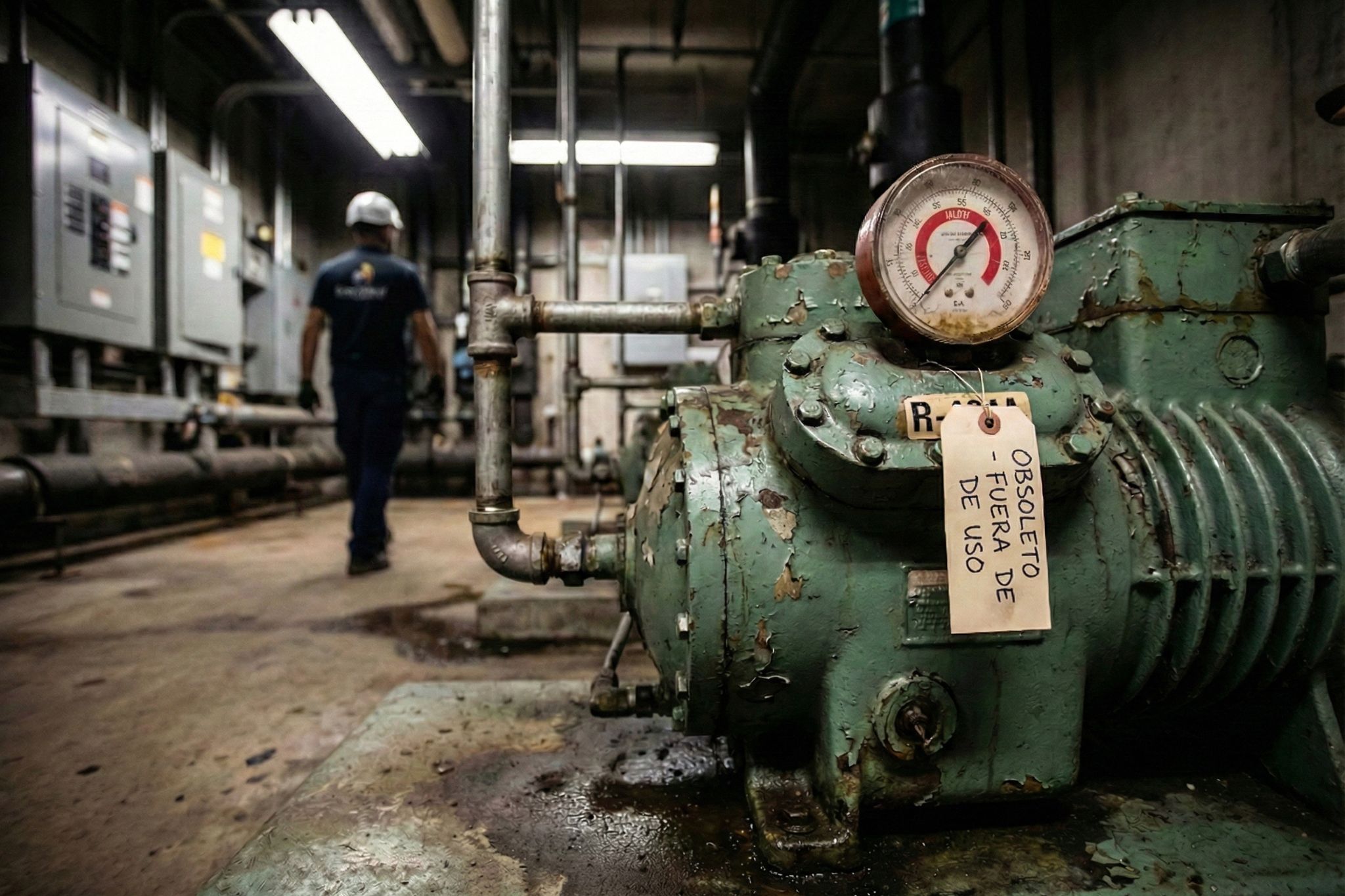 Compresor obsoleto de refrigeración