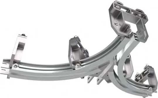 Double 90° switch for twin track rail