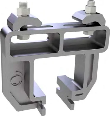 Complete aluminium bracket for twin track rail