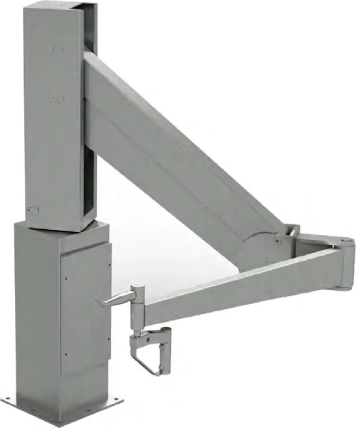 Hydraulic loading arm for loading docks